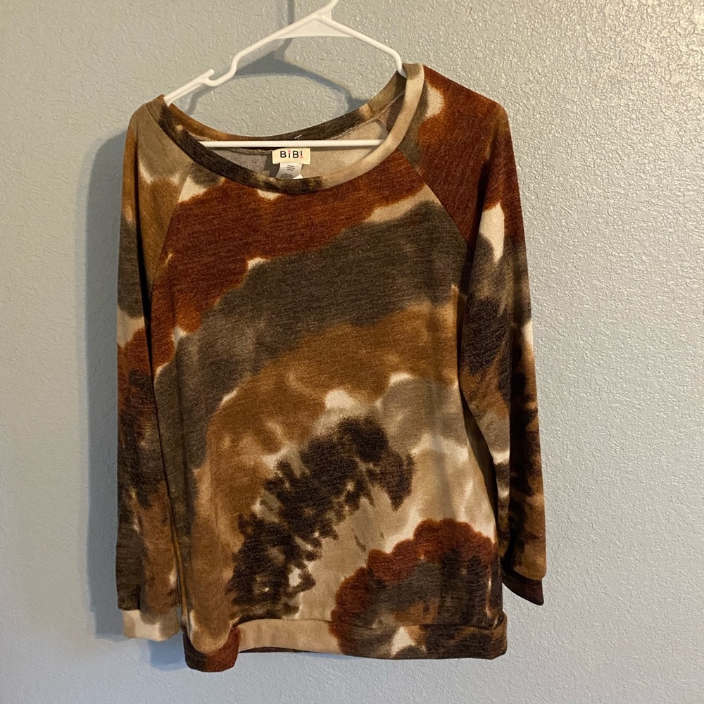 Tie Dye Wide Neck Sweater